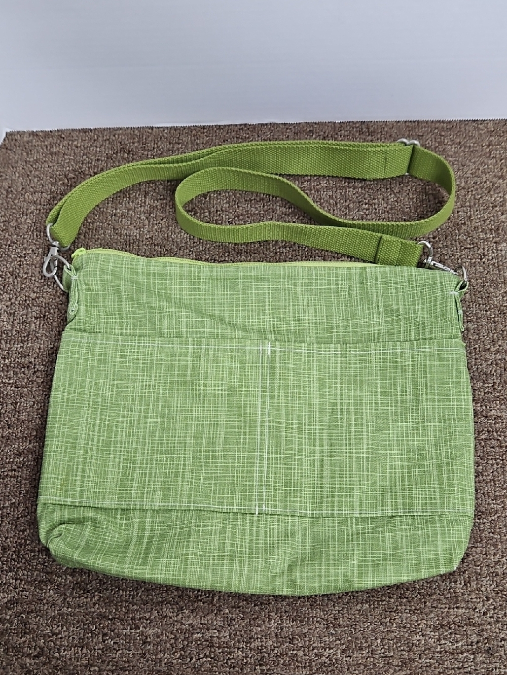 Darby Mack Crossbody Lime Green Shoulder Bag 11x12.5